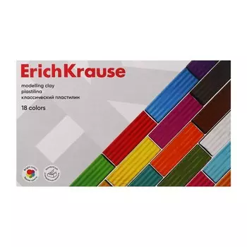 Пластилин ErichKrause «Классический», 18 цветов, 288 г, в картонной упаковке