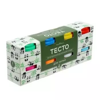 Пластилин на растительной основе набор 8 цветов, 160 г, Happycolor, МИКС