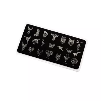 Пластина для стемпинга TNL Premium «Геометрические животные»