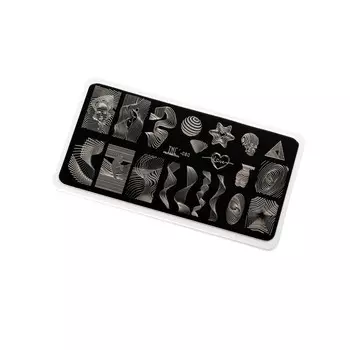 Пластина для стемпинга TNL Premium «Силуэтные линии»