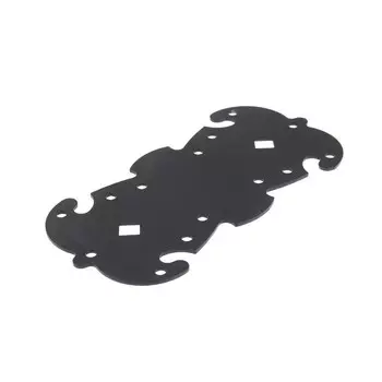 Пластина крепежная фигурная 205х96х2,1,упаковка 15 шт, полимер, черный
