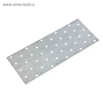 Пластина крепёжная, 80х200х2 мм, цинк, в упаковке 30 шт.