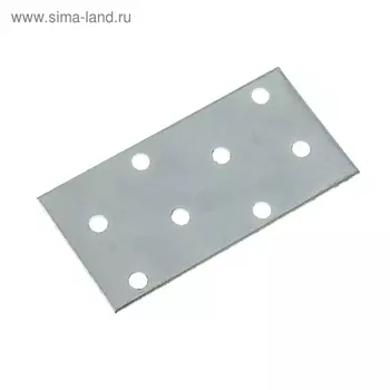 Пластина крепёжная, оцинкованная, 80х40х1.5 мм