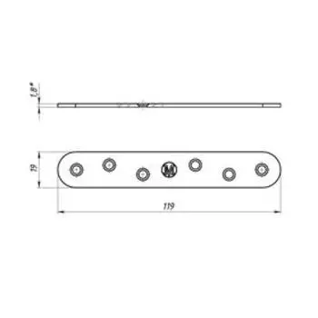 Пластина крепёжная ПК-120, оцинкованная