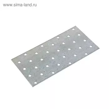 Пластина крепёжная ТУНДРА krep, 80х160х2 мм, покрытие цинк