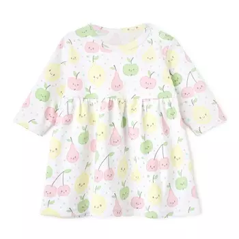 Платье Bloom Baby Фрукты с дл. рукавом, р. 62 см, молочный