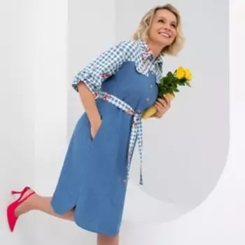 Платье рубашка женское Charutti «Серьёзный аргумент. Имидж», размер 50, цвет синий