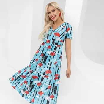 Платье женское Charutti «Воздушная стихия. Яркие цветы», размер 52