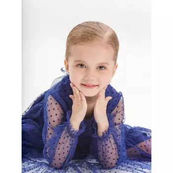 Платье детское Amarobaby BABY DOLL, синий, размер 104