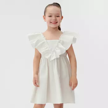 Платье детское KAFTAN «Бабочка», размер 30 (98-104 см), белое