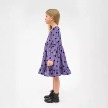 Платье детское KAFTAN "Горох", р. 36 (134-140), сиреневый