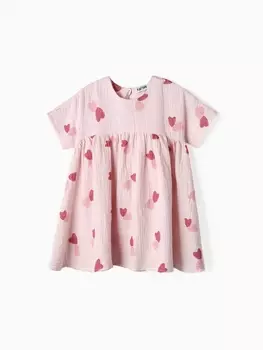 Платье детское KAFTAN «Сердечки», рост 128 см