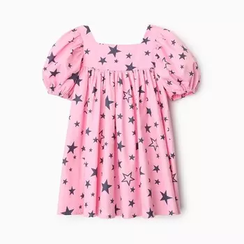 Платье детское KAFTAN «Звезды», размер 28 (86-92 см), розовое