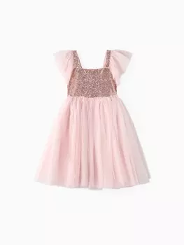 Платье детское нарядное KAFTAN, рост 100 см, розовое