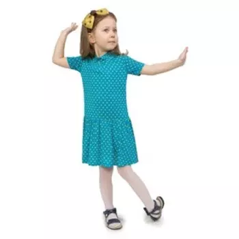 Платье детское, размер 34, цвет голубой