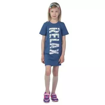 Платье детское, рост 128 см, цвет индиго