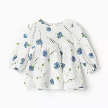 Платье детское с дл. рукавом KAFTAN "Васильки", р 26 (80-86см)