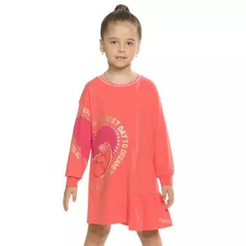 Платье для девочек, рост 92 см, цвет коралловый