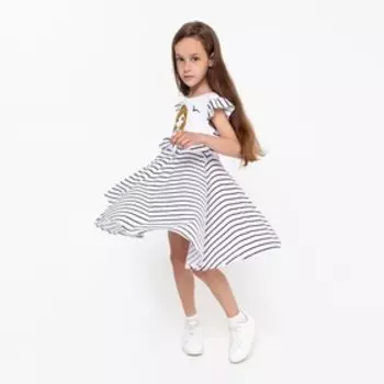 Платье для девочки, цвет белый, рост 110 см