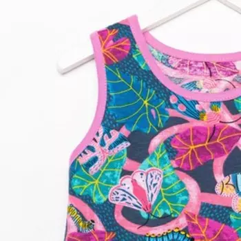 Сарафан для девочки, цвет фуксия/синий, рост 110 см