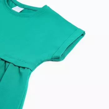 Платье для девочки, цвет изумрудный, рост 122см