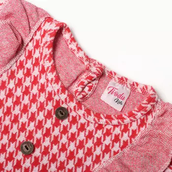 Платье для девочки, цвет красный, рост 122 см