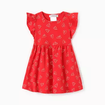 Платье для девочки, цвет красный, рост 74 см (6-9 мес)