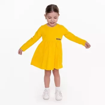 Платье для девочки, цвет манго, рост 104-110 см