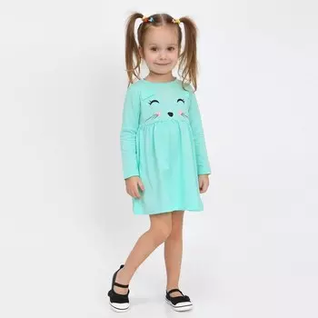 Платье для девочки, цвет мятный, рост 86-92 см