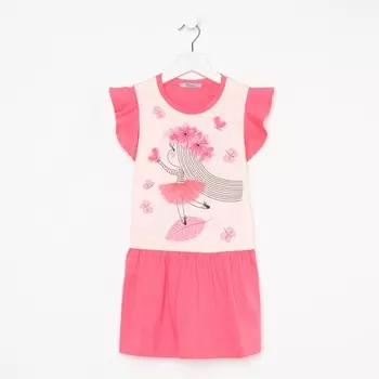 Платье для девочки, цвет персик/коралловый, рост 98