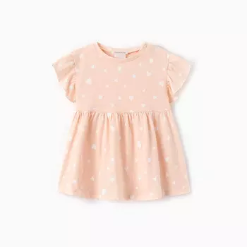 Платье для девочки, цвет персиковый, рост 80 см (9-12 мес)