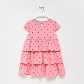 Платье для девочки, цвет розовый/чёрный, рост 110