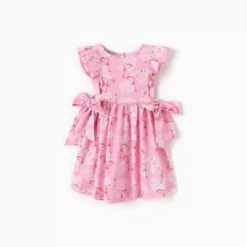 Платье для девочки, цвет розовый/фламинго, рост 98 см