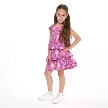 Платье для девочки, цвет розовый, рост 122 см