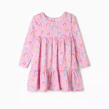 Платье для девочки, цвет розовый, рост 122 см