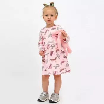 Платье для девочки, цвет розовый, рост 92 см