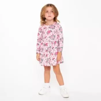 Платье для девочки, цвет розовый/розы, рост 116 см