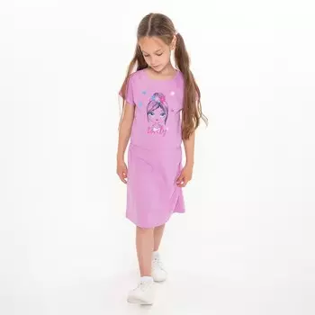 Платье для девочки, цвет сиреневый, рост 110 см