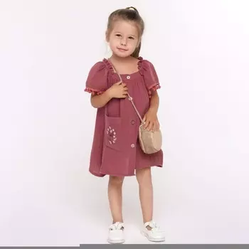 Платье для девочки, цвет слива, рост 92см