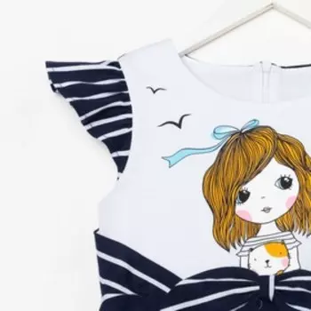 Платье для девочки, цвет темно-синий, рост 104 см