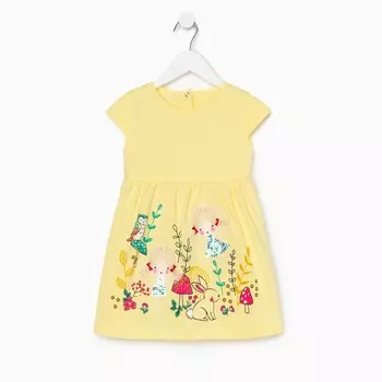 Платье для девочки, цвет жёлтый, рост 92 см