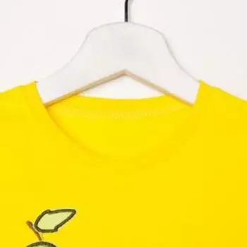 Платье для девочки, цвет жёлтый/синий, рост 128 см