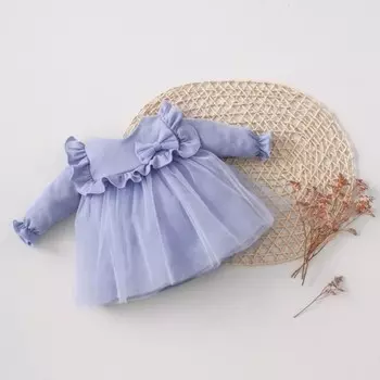 Платье для девочки KinDerLitto «Прованс», рост 56-62 см, цвет сиреневый