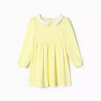 Платье для девочки «Малышка», цвет светло-жёлтый, рост 116 см