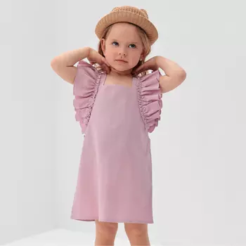 Платье для девочки MINAKU: Cotton Collection, розовое, рост 104 см