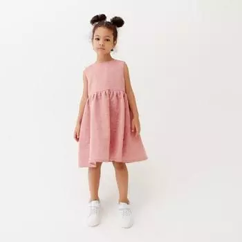 Платье для девочки MINAKU: Cotton collection, цвет красный, рост 98 см