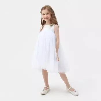 Платье нарядное детское MINAKU: PartyDress цвет белый, рост 104