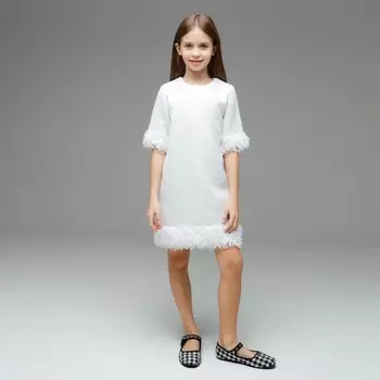 Платье нарядное детское MINAKU: PartyDress цвет белый, рост 128