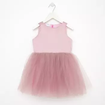 Платье для девочки MINAKU: PartyDress цвет пыльная роза, рост 110 см