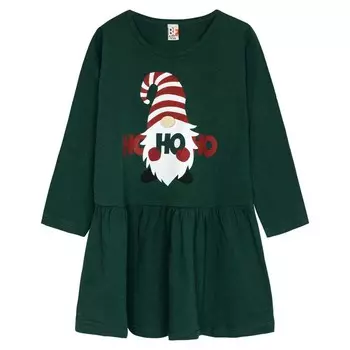 Платье для девочки, рост 110 см, цвет зелёный